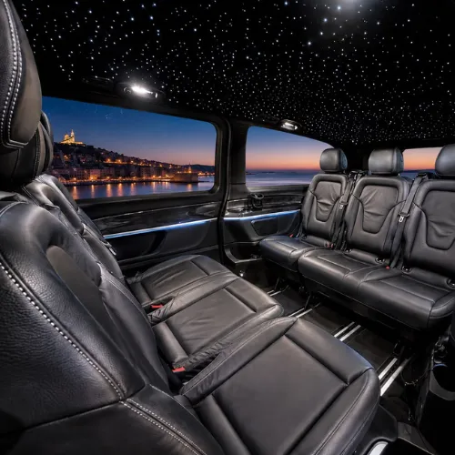 transport driver vtc marseille van interieur tout confort
